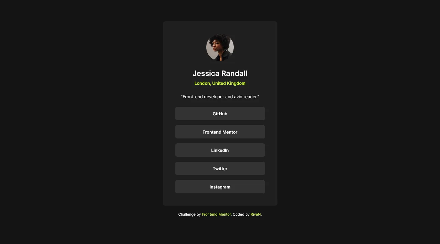 Social links profile