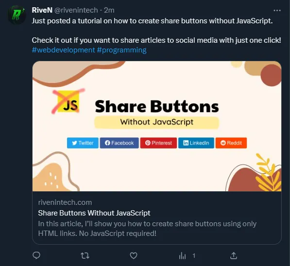 Tweet screenshot
