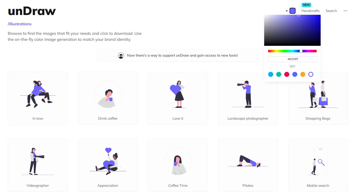 unDraw website screenshot